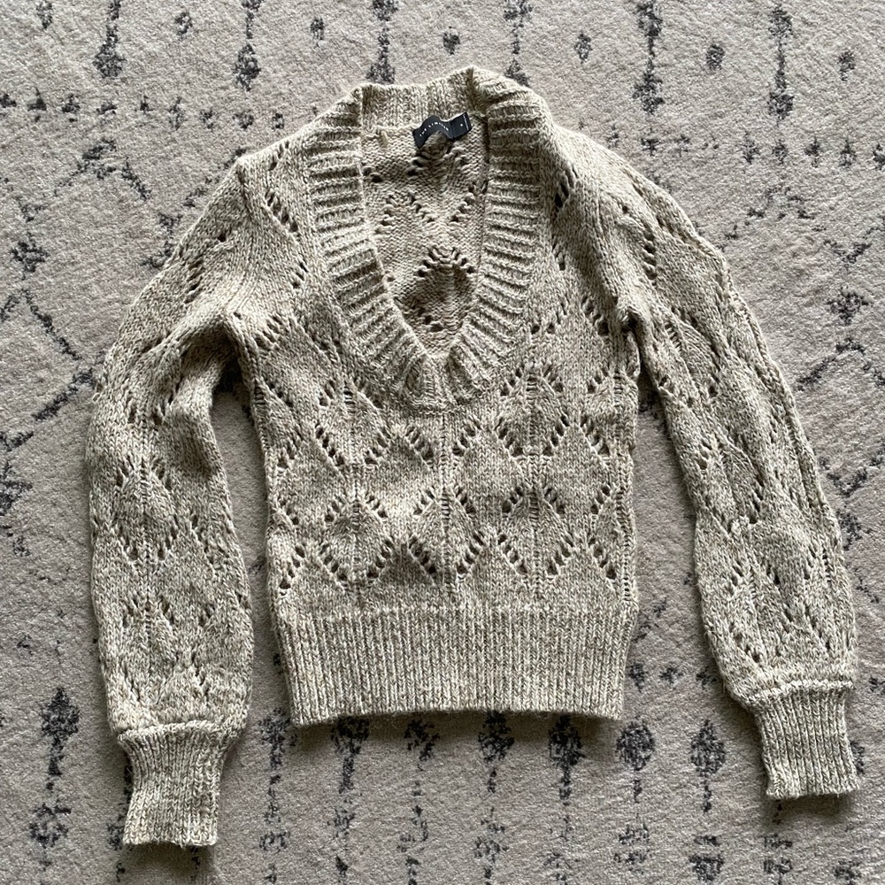Wool blend oatmeal sweater size small